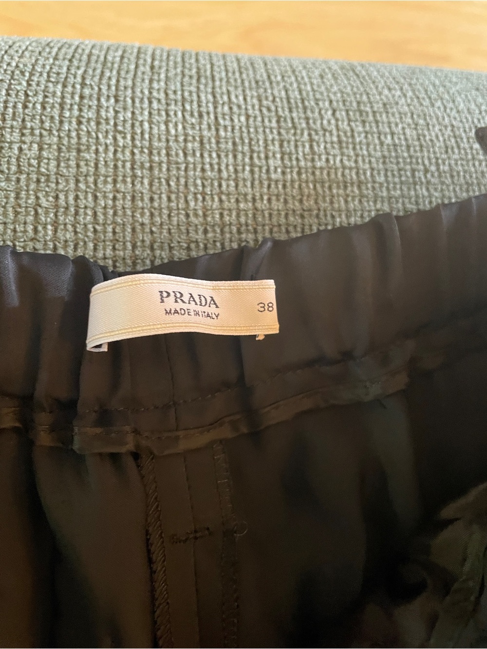 Women's Prada Black Satin Dress Pants - Picture 2 of 2